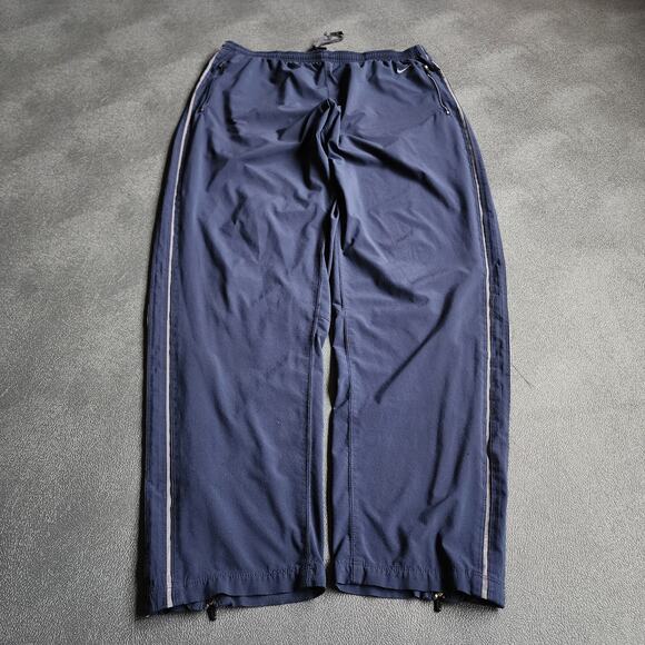 Y2K Nike Navy Dri Fit Running Athletic Sweatpants Large - Picture 1 of 9